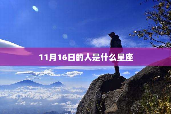 11月16日的人是什么星座