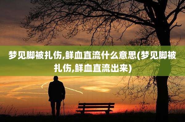 梦见脚被扎伤,鲜血直流什么意思(梦见脚被扎伤,鲜血直流出来)