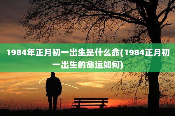 1984年正月初一出生是什么命(1984正月初一出生的命运如何)