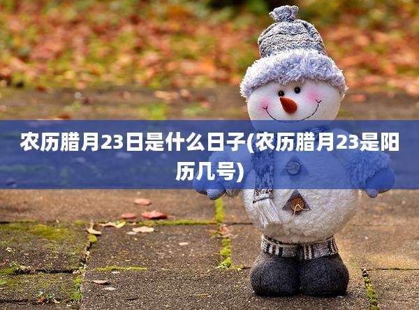 农历腊月23日是什么日子(农历腊月23是阳历几号)