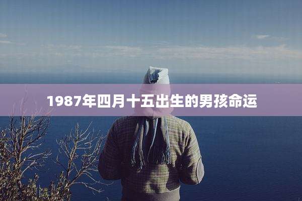 1987年四月十五出生的男孩命运
