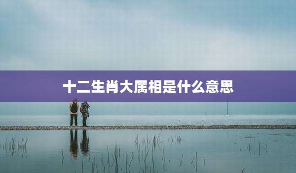 十二生肖大属相是什么意思