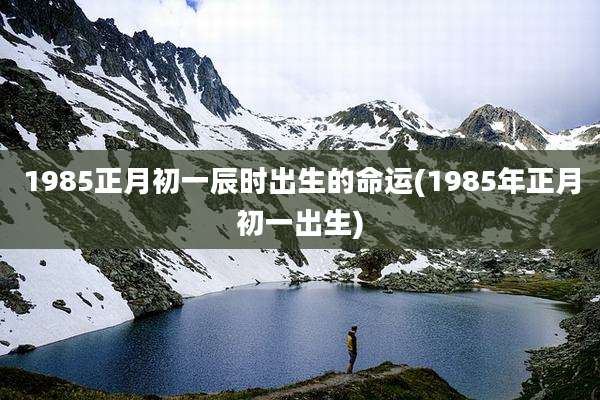 1985正月初一辰时出生的命运(1985年正月初一出生)
