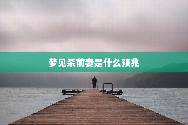 梦见杀前妻是什么预兆