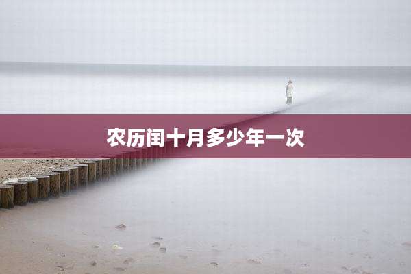 农历闰十月多少年一次