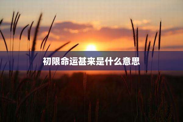 初限命运甚来是什么意思