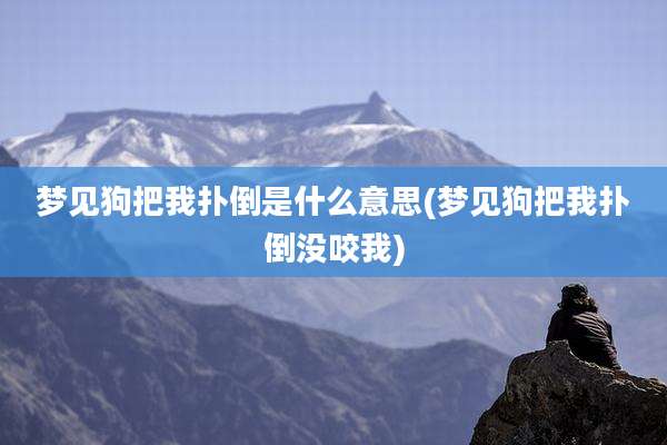 梦见狗把我扑倒是什么意思(梦见狗把我扑倒没咬我)