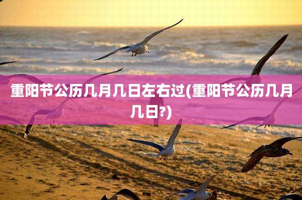 重阳节公历几月几日左右过(重阳节公历几月几日?)