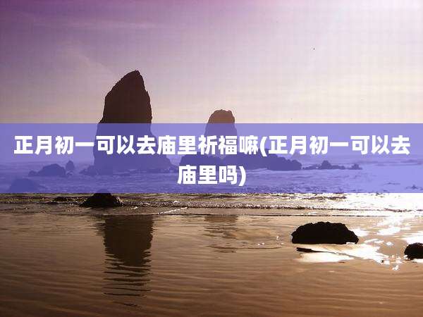 正月初一可以去庙里祈福嘛(正月初一可以去庙里吗)
