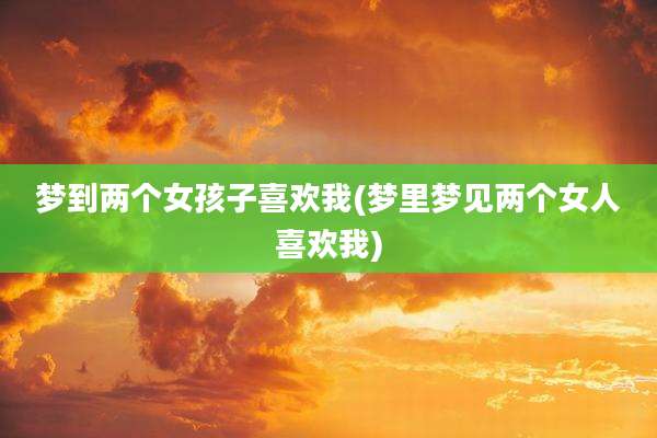 梦到两个女孩子喜欢我(梦里梦见两个女人喜欢我)