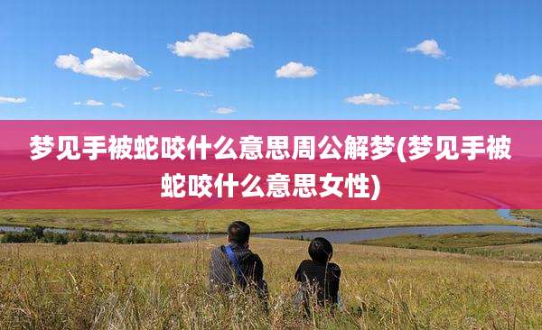 梦见手被蛇咬什么意思周公解梦(梦见手被蛇咬什么意思女性)