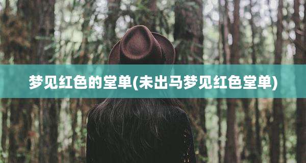 梦见红色的堂单(未出马梦见红色堂单)