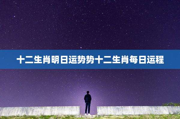 十二生肖明日运势势十二生肖每日运程