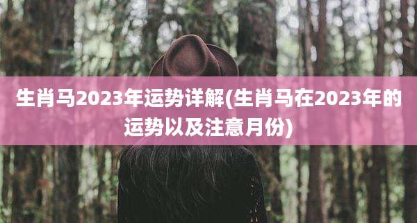 生肖马2023年运势详解(生肖马在2023年的运势以及注意月份)