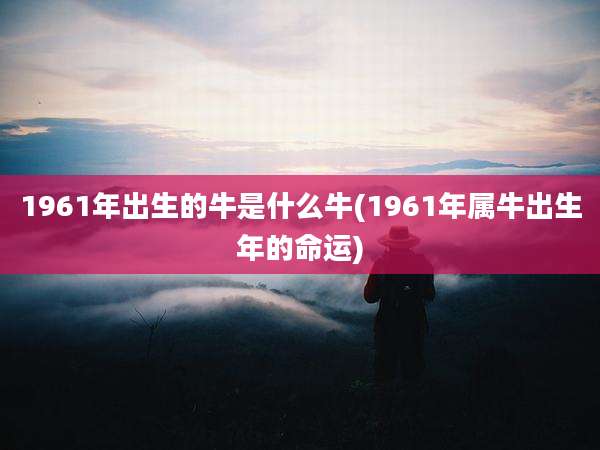 1961年出生的牛是什么牛(1961年属牛出生年的命运)