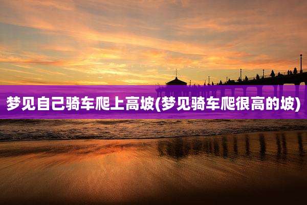 梦见自己骑车爬上高坡(梦见骑车爬很高的坡)