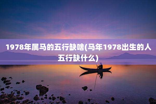 1978年属马的五行缺啥(马年1978出生的人五行缺什么)
