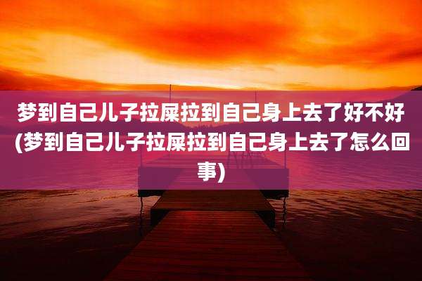 梦到自己儿子拉屎拉到自己身上去了好不好(梦到自己儿子拉屎拉到自己身上去了怎么回事)