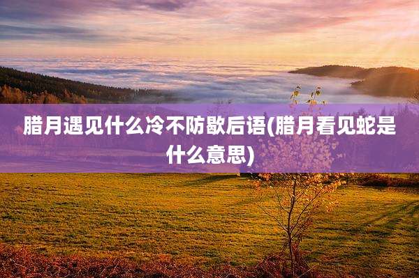 腊月遇见什么冷不防歇后语(腊月看见蛇是什么意思)