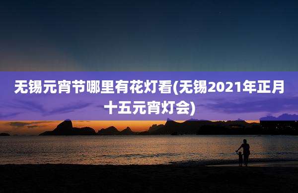 无锡元宵节哪里有花灯看(无锡2021年正月十五元宵灯会)