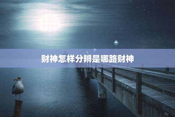 财神怎样分辨是哪路财神