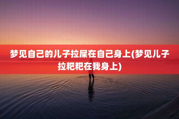 梦见自己的儿子拉屎在自己身上(梦见儿子拉粑粑在我身上)