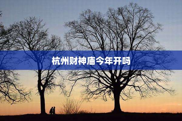 杭州财神庙今年开吗