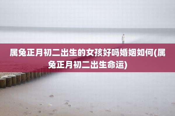 属兔正月初二出生的女孩好吗婚姻如何(属兔正月初二出生命运)