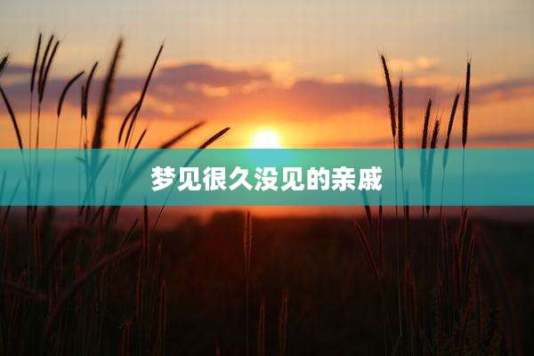 梦见很久没见的亲戚