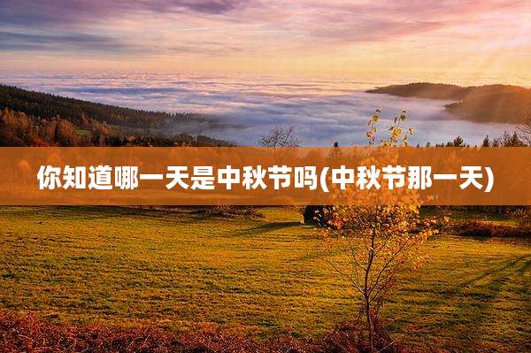 你知道哪一天是中秋节吗(中秋节那一天)
