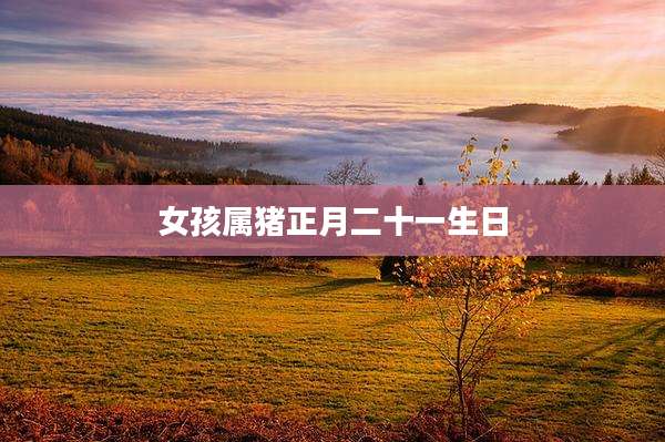 女孩属猪正月二十一生日
