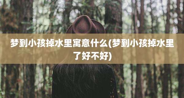 梦到小孩掉水里寓意什么(梦到小孩掉水里了好不好)