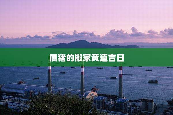 属猪的搬家黄道吉日