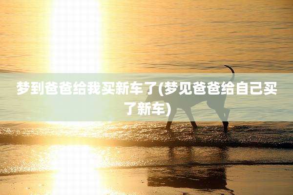 梦到爸爸给我买新车了(梦见爸爸给自己买了新车)