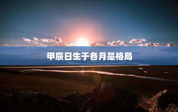 甲辰日生于各月是格局