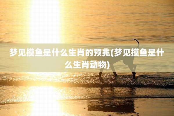梦见摸鱼是什么生肖的预兆(梦见摸鱼是什么生肖动物)