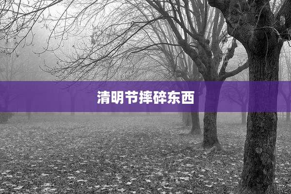 清明节摔碎东西