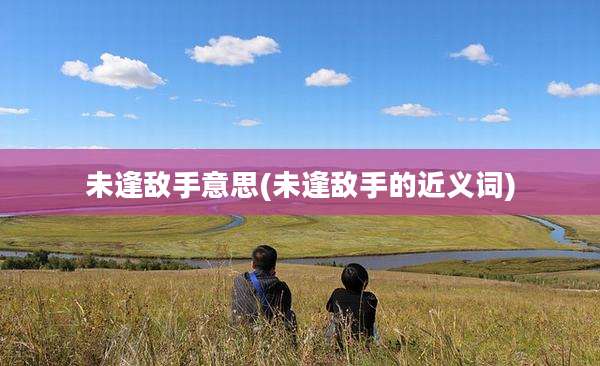 未逢敌手意思(未逢敌手的近义词)