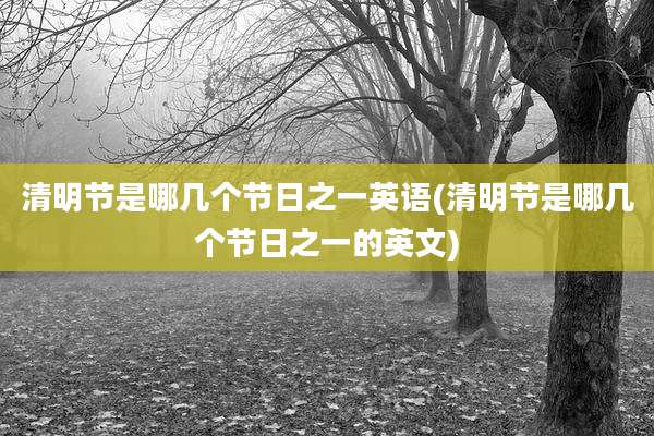 清明节是哪几个节日之一英语(清明节是哪几个节日之一的英文)