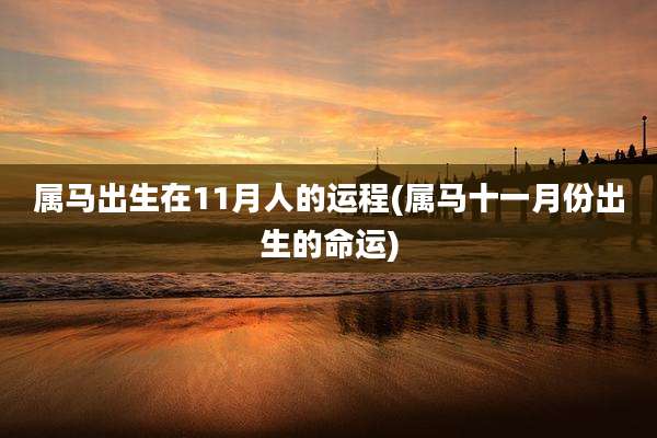 属马出生在11月人的运程(属马十一月份出生的命运)