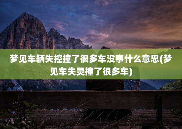 梦见车辆失控撞了很多车没事什么意思(梦见车失灵撞了很多车)
