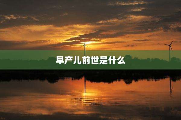 早产儿前世是什么