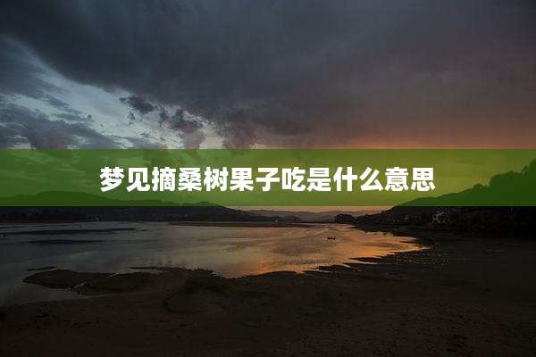 梦见摘桑树果子吃是什么意思