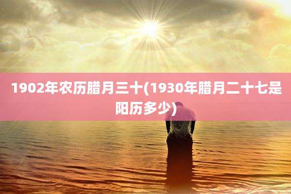 1902年农历腊月三十(1930年腊月二十七是阳历多少)