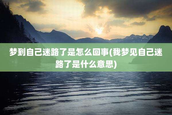 梦到自己迷路了是怎么回事(我梦见自己迷路了是什么意思)