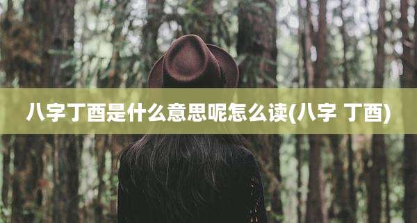 八字丁酉是什么意思呢怎么读(八字 丁酉)
