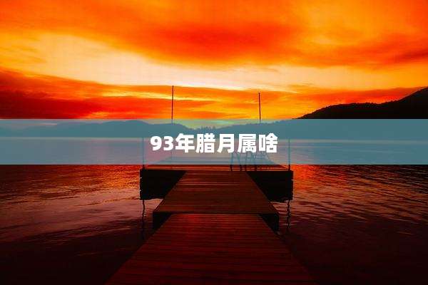 93年腊月属啥