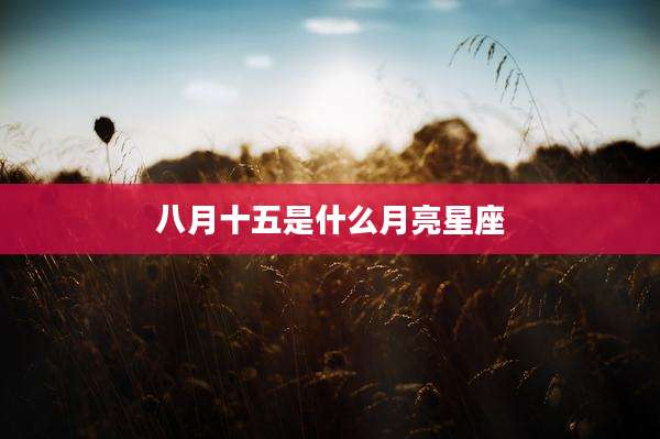 八月十五是什么月亮星座