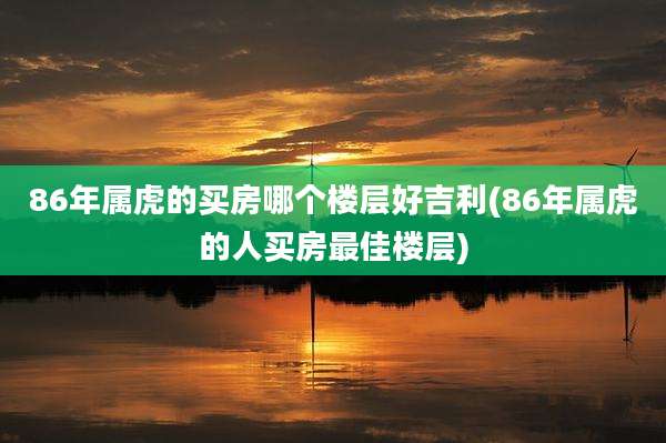 86年属虎的买房哪个楼层好吉利(86年属虎的人买房最佳楼层)