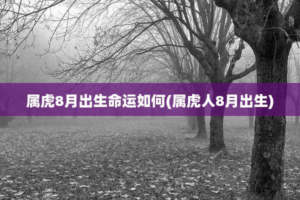属虎8月出生命运如何(属虎人8月出生)